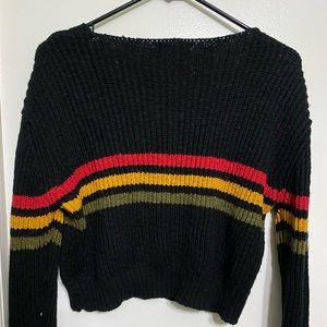 Gently preowned sweater w horizontal stripes large